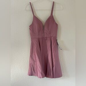 Mauve Speechless Spaghetti Strap V Cut Dress